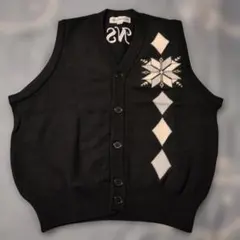 NICOLE SPORTS ブラックニットベスト M ②
