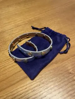 正規品‼️トリーバーチ　シルバー レザー ブレスのサムネイル