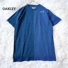 オークリー ゴルフ テック 切替Tシャツ 半袖 クールネック青 M Y2Kのサムネイル