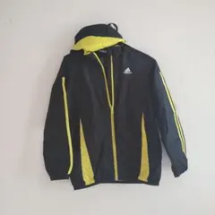 adidas フード付きジャケット 黒・黄 140