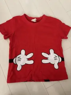 ミッキーマウス 半袖Tシャツ レッド