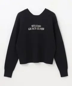 【美品】グレースクラス　ロゴビジューニットトップ　グレースコンチネンタル