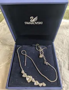 訳あり Swarovski ハート型クリスタルネックレス