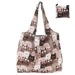 送料無料 B1-4 エコバッグ 買物袋 手提袋 レジ袋 46㎝×60cm ネコ