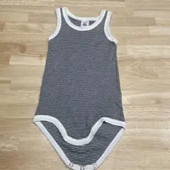 【プチバトー】12M/ 74cm ノースリーブロンパース