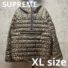 新品 SUPREME 21AW ダウンジャケット レオパード プルオーバー
