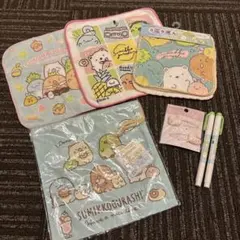 すみっコぐらし kumausaミニタオルセット 巾着 ヘアピン ペン
