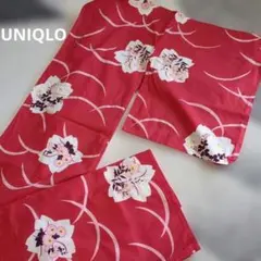 UNIQLO 花柄 浴衣 フリーサイズ