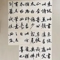 米芾 蜀素帖の半紙臨書9枚セット。行書、書道、習字の手習に。古典臨書