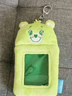 ケアベア パスケース トレカケース　キーホルダー　黄緑　緑のサムネイル