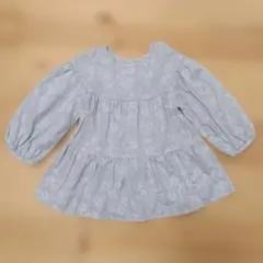 m*︎様 花柄チュニック 薄パープル 100%コットン