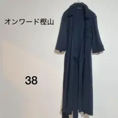 レディース オンワード樫山 ダークネイビー コート サイズ38