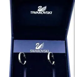 極美品Swarovskiスワロフスキーフープピアスケース付き