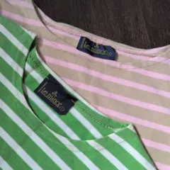 Le minor ボーダー長袖カットソー 2枚セット