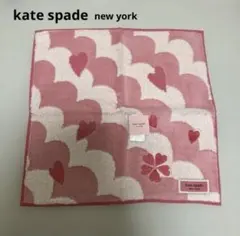 【タグ付き】kate spade ピンク ハート 花柄 タオルハンカチ