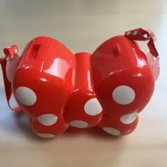 ディズニーミニーリボン型 ポップコーンバケット　 赤 水玉模様