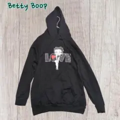 Betty Boop ベティちゃん　パーカー　フロントポケット　黒