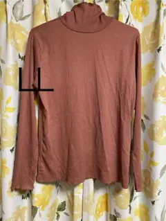 オレンジブラウンタートルネックトップス LLサイズ Honeys ※最終値下げ