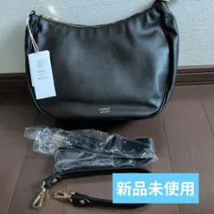 russet ラシット レザー ショルダーバッグ ブラックのサムネイル
