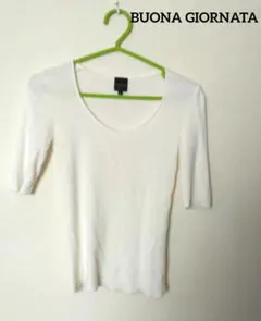 BUONA GIORNATA ホワイト 半袖 トップス サイズF