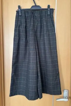 チェックガウチョパンツ