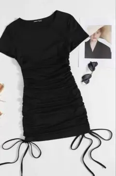 SHEIN ブラック ミニワンピース S