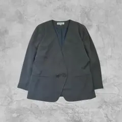 ノーカラージャケット グレーチャコール 11 M〜L フォーマル セレモニー