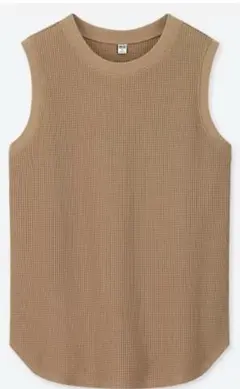 ユニクロ　ワッフル　ノースリーブ