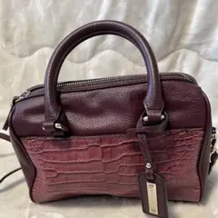 【送料込み】バナナリパブリック　クロコ型ミニハンドバッグ(2way)