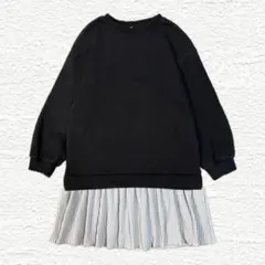 GU キッズ 異素材 チュニック ワンピース