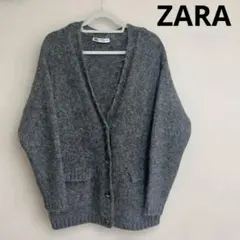 ZARA グレー カーディガン EUR L
