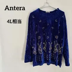 海外古着✨長袖 トップス レディース ベロア 【4L】 1点もの ゆったり