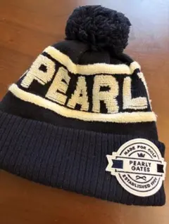 新品】 PEARLY GATES ポンポン付きニット帽 グレー - メルカリ