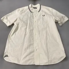 美品　フレッドペリー　ポロカラー　半袖シャツ　メンズＭアイボリー