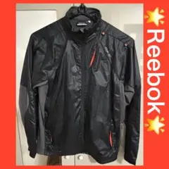 ★美品★Reebok★さし色オレンジがポイントのナイロンジャケット