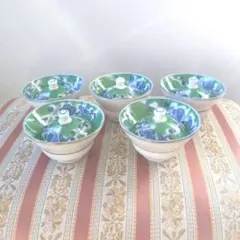 蓋付き小鉢 金縁 陶磁器製 梅花柄 食器５個セット