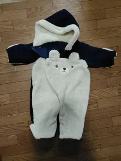 赤ちゃんの城　カバーオール　フリース　ジャンプスーツ