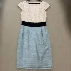 TOCCA ワンピース リボン刺繍 ツイード調