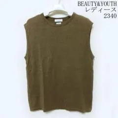 BEAUTY&YOUTH ノースリーブ トップス カーキフリーサイズのサムネイル