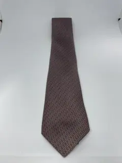 エルメス HERMÈS ネクタイ フランス製 100% 幾何学柄 ブラウン系