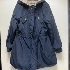 BeBe ネイビー内側キルティング コート 150