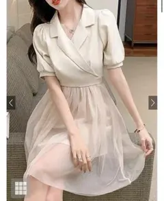 【新品】バックリボンジャケットXチュールキャミワンピースセットアップ