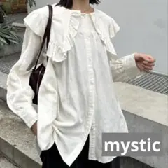 【匿名】mystic 襟フリルブラウス