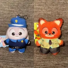 MINISO ズートピア ぬいぐるみチャーム ジュディ ニック　2点セット