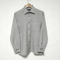 DAKS　長袖 レギュラーカラー チェック ウールシャツ　L　グレーのサムネイル