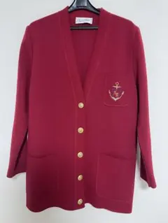 レトロ　赤 ニット カーディガン ヴィンテージ