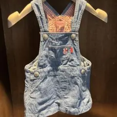 ホットビスケッツ　デニムジャンパー スカート　Sサイズ(70〜80