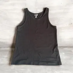 H&M メンズ スリムフィット リブタンクトップ ブラック Lのサムネイル