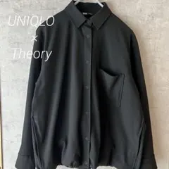 【ユニクロ×セオリー】コラボストレッチ長袖シャツ ジャケット　ブラック　M
