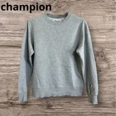 美品 チャンピオン スウェット S 杢グレー クルーネック 霜降り 古着女子